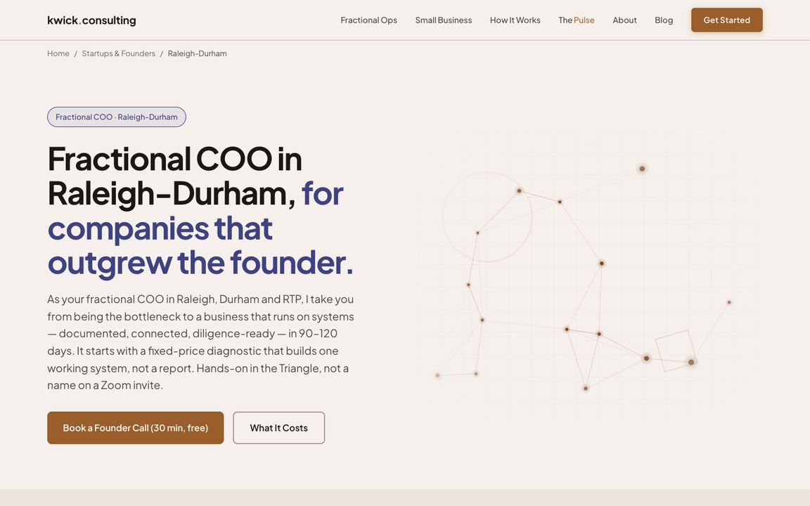 Homepage of kwick.consulting